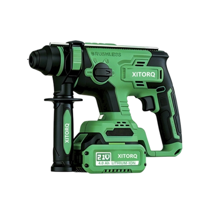 XJ.709 21V Lithium-Ion høymagnetisk børsteløs hammer — SDS-pluss Chuck, 1,7J slagenergi XJ.709 21V Lithium-Ion høymagnetisk børsteløs hammer — SDS-pluss Chuck, 1,7J slagenergi